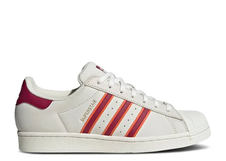 Adidas SUPERSTAR 'WHITE LEGACY BURGUNDY' sneakers, white