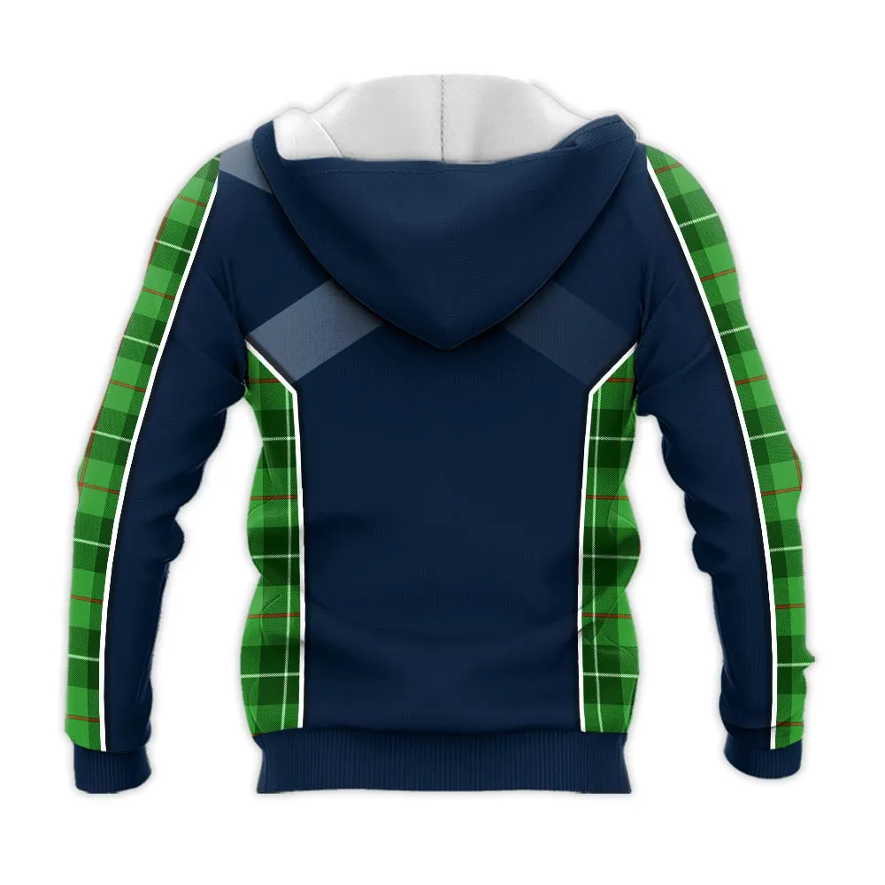 Boyle Tartan Knitted Hoodie with Family Crest and Scottish Thistle Vibes Sport Style