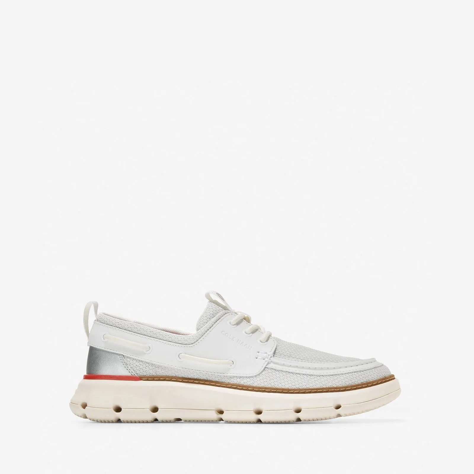 Cole Haan 4.ZeroGrand Regatta Nylon Men's Blanc de Blanc Boat Shoes