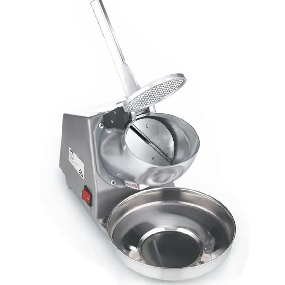 Commercial Ice Shaver Machine Dual Blade Electric Stainless Steel Ice Crusher
