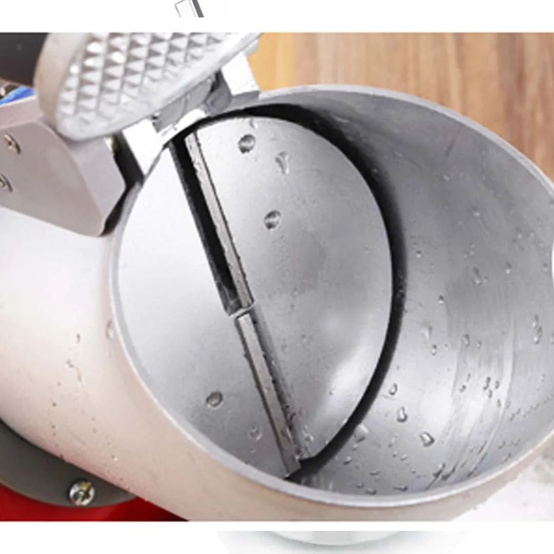 Commercial Ice Shaver Machine Dual Blade Electric Stainless Steel Ice Crusher