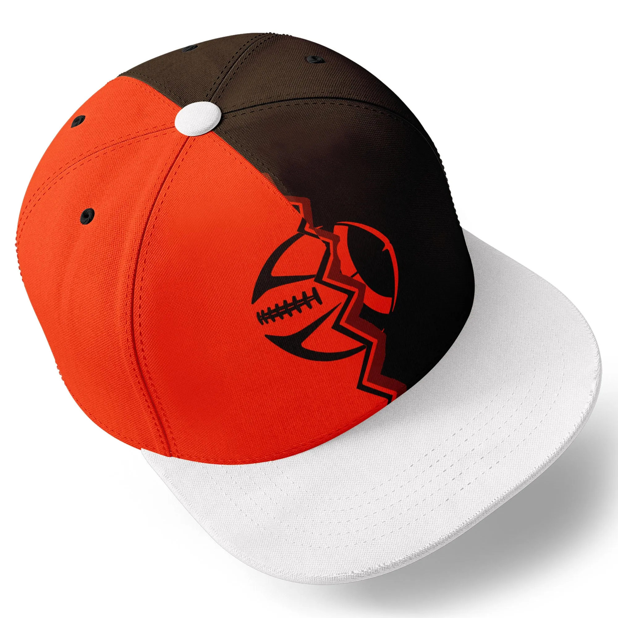 Custom Orange Brownish Red Ohio MaxSoul Shoes and Hat Combo Offer Personalized Combo ZH-D028017-20