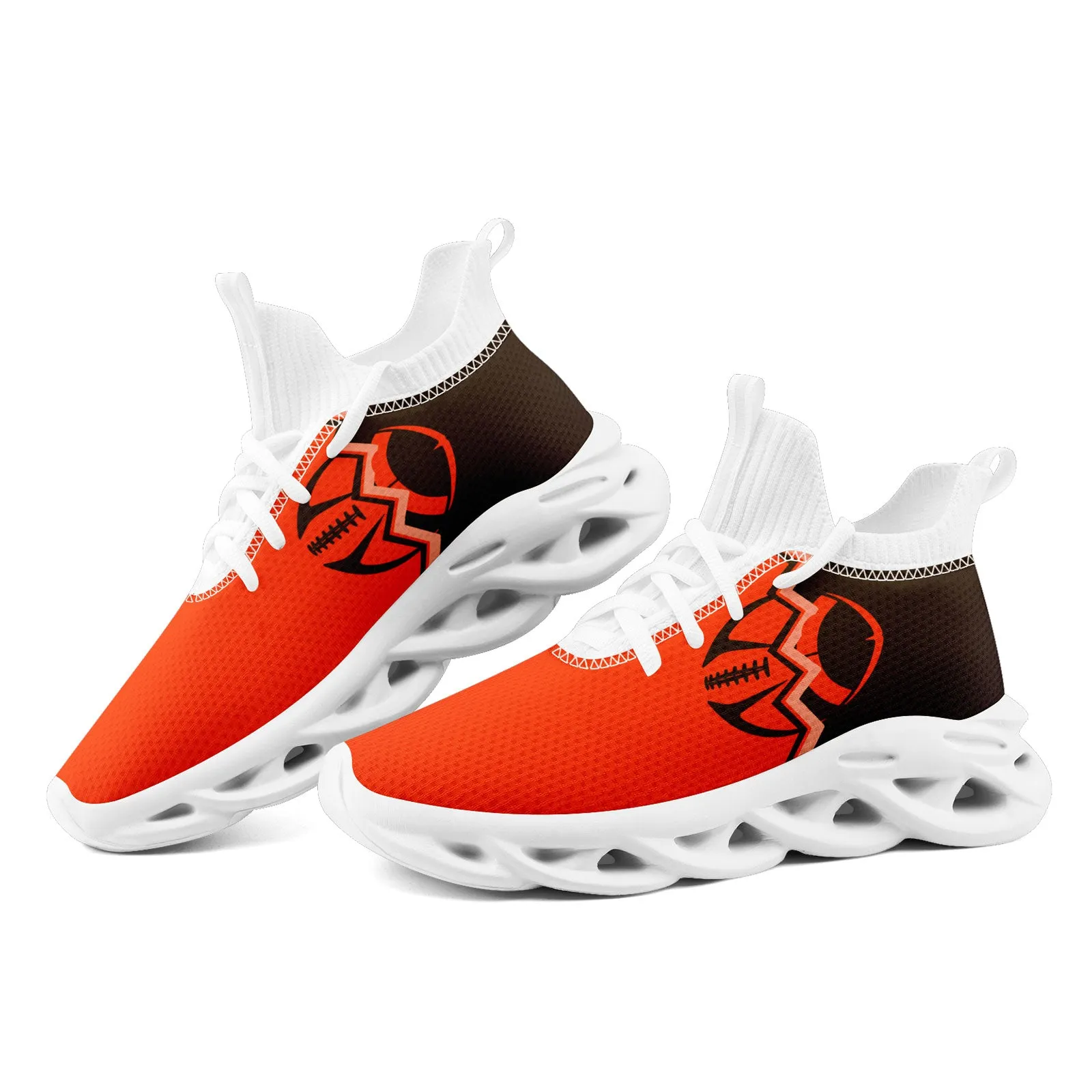 Custom Orange Brownish Red Ohio MaxSoul Shoes and Hat Combo Offer Personalized Combo ZH-D028017-20