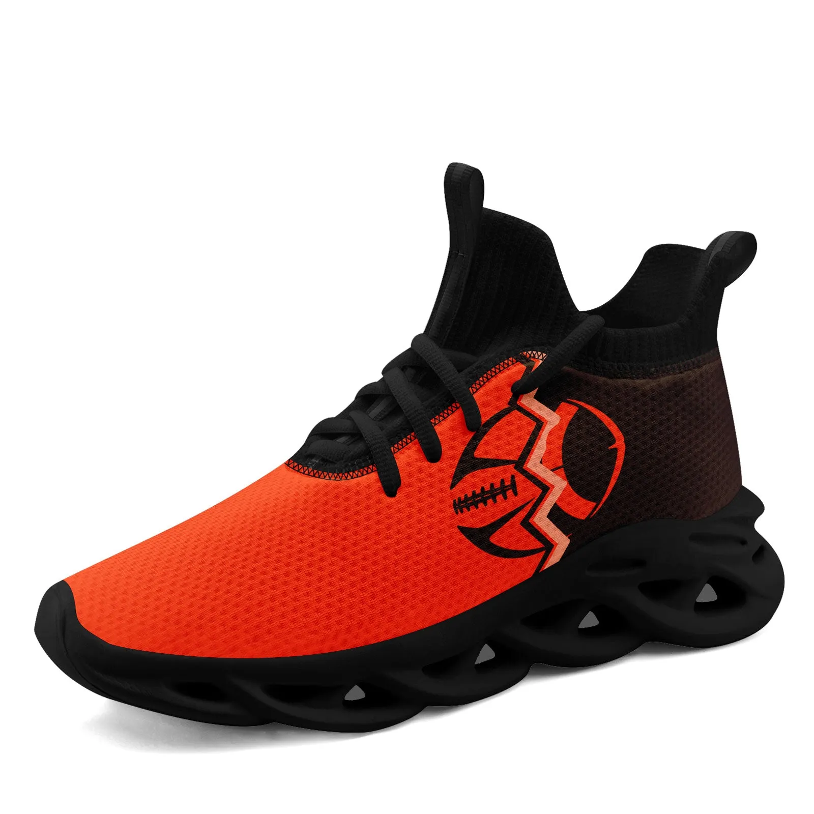 Custom Orange Brownish Red Ohio MaxSoul Shoes and Hat Combo Offer Personalized Combo ZH-D028017-20