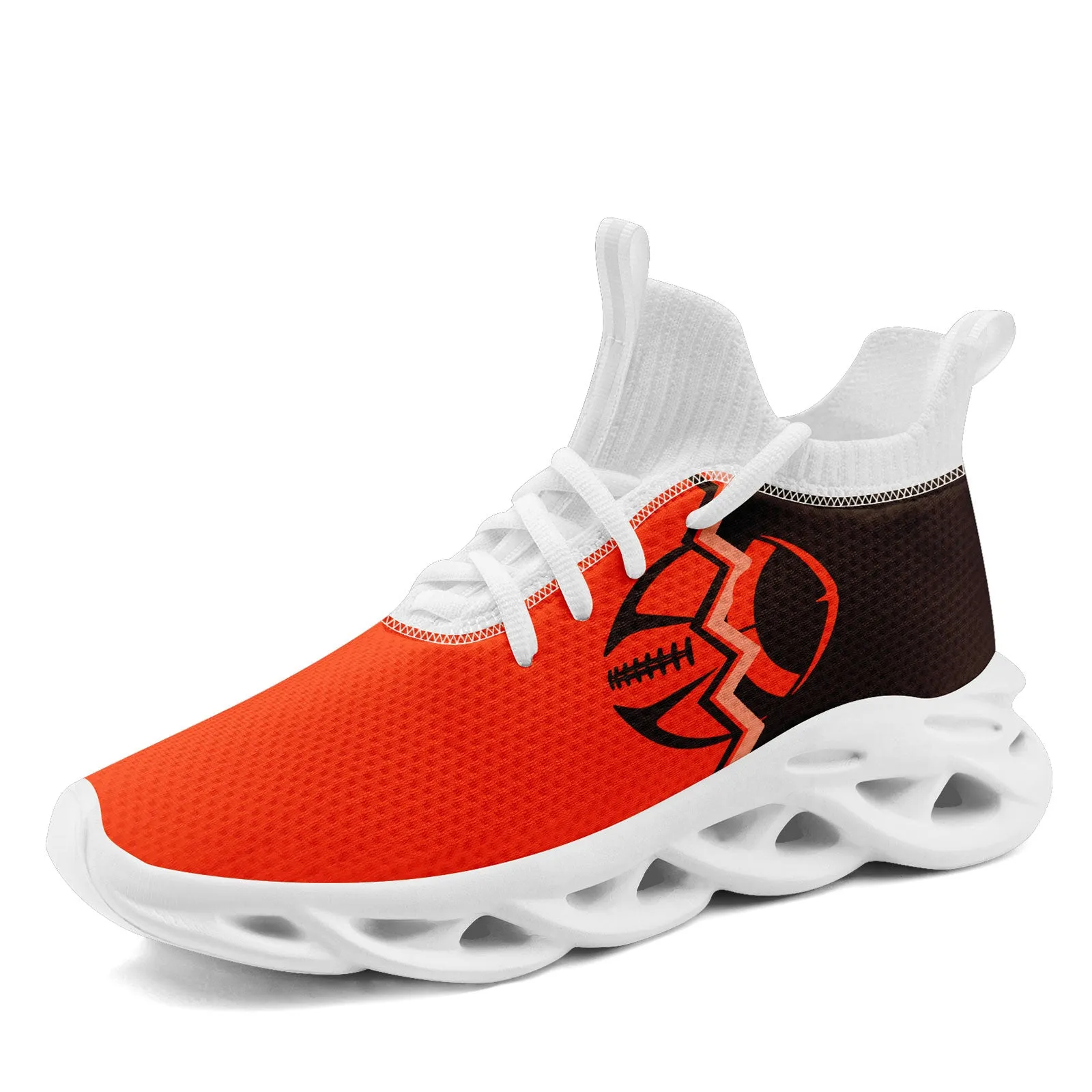 Custom Orange Brownish Red Ohio MaxSoul Shoes and Hat Combo Offer Personalized Combo ZH-D028017-20