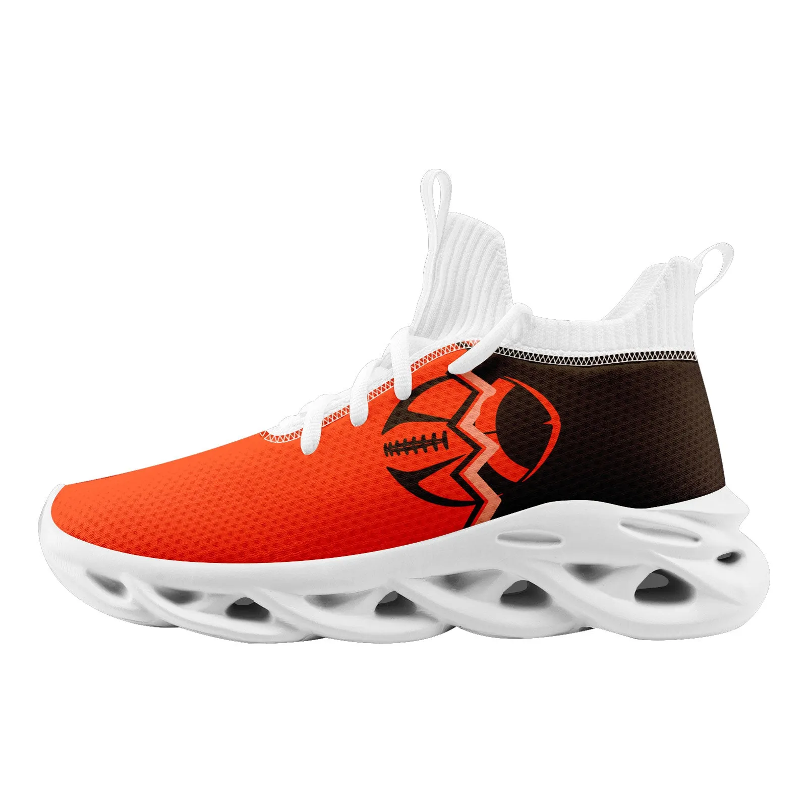 Custom Orange Brownish Red Ohio MaxSoul Shoes and Hat Combo Offer Personalized Combo ZH-D028017-20