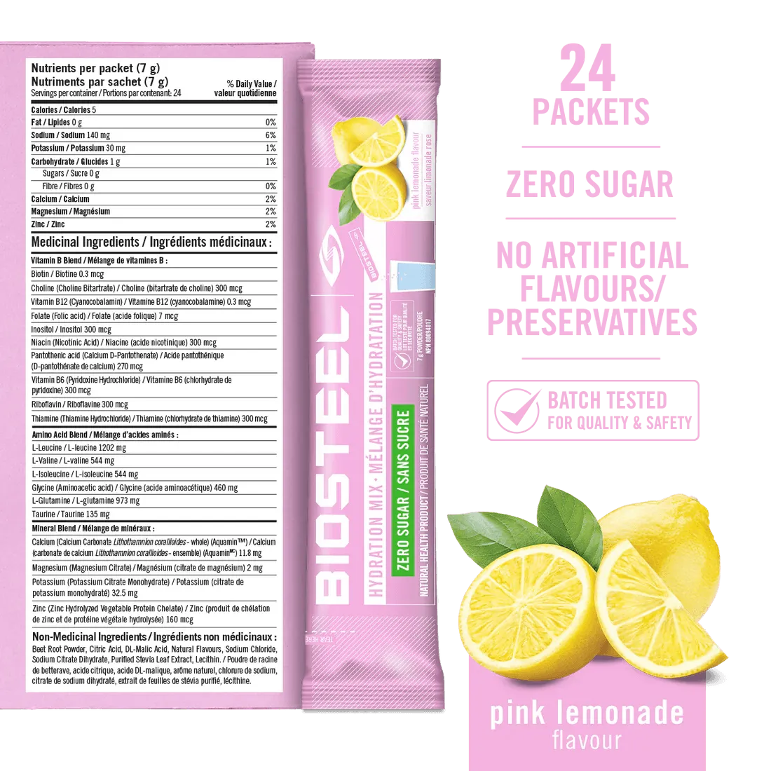 HYDRATION MIX / Pink Lemonade - 24 Serving Packet