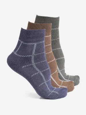 JUMP USA Men Pack Of 3 Assorted Above Ankle-Length Socks