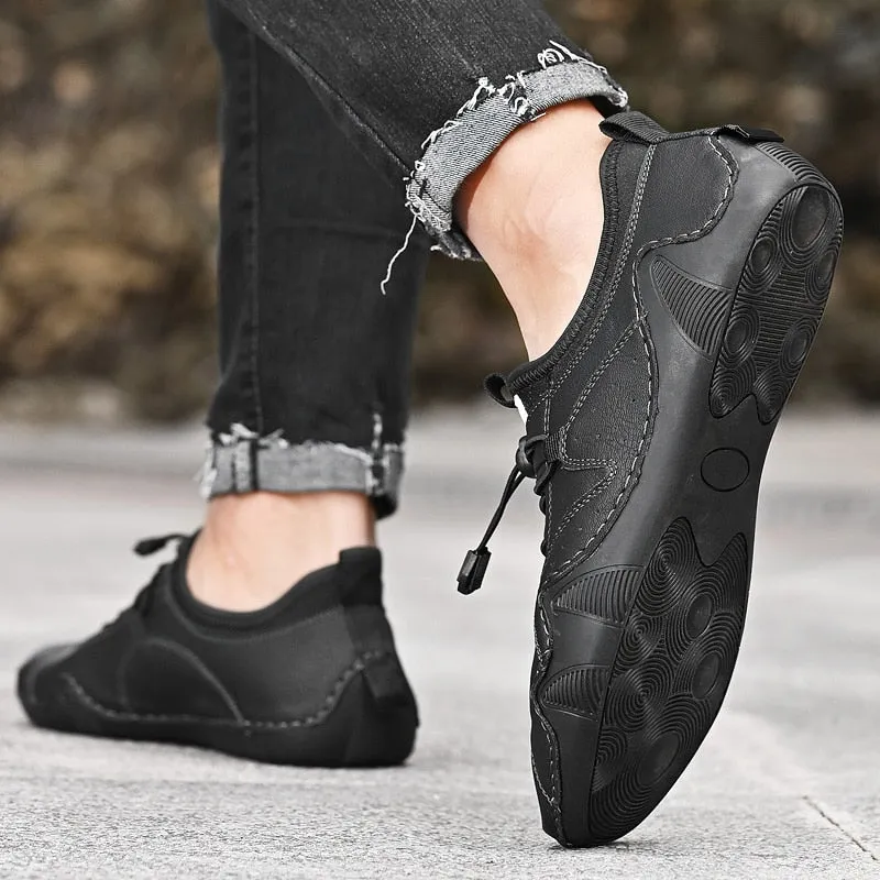 Men Shoes Casual Leather Handmade Men Sneakers Breathable Driving Shoes Designer Men's Loafers Fashion Moccasins Zapatos Hombre