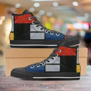 Mondrian Composition High Tops Women's Shoes