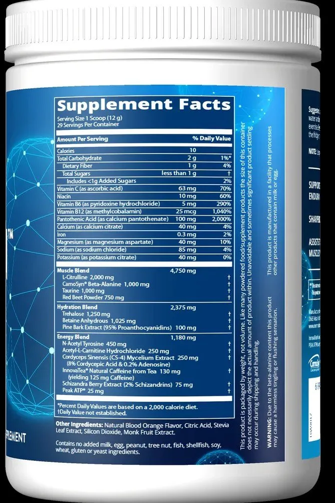 MRM (Metabolic Response Modifiers) Driven Preworkout Blood Orange 350 g Powder