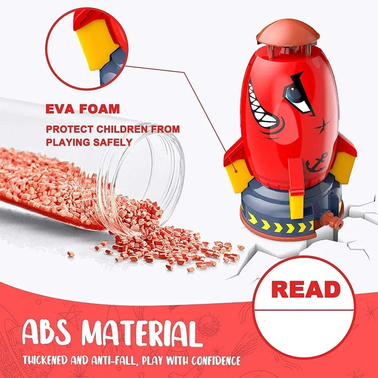 Outdoor Yard Sprinkler Rocket Toy With 5m Hose Undersea