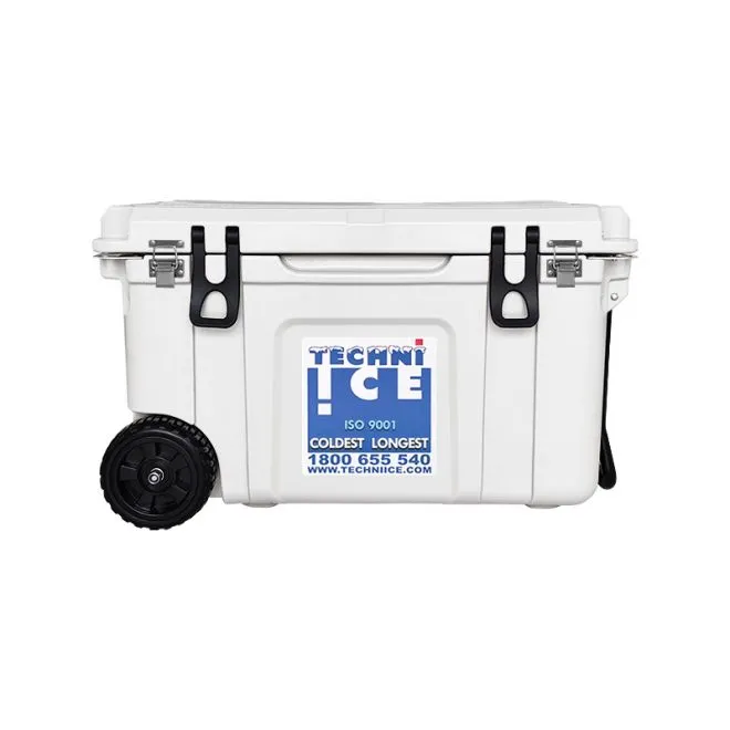 Techni Ice Signature Hardcore Premium Ice Box 55L White with Wheels *PREORDER NOW FOR FRESH STOCKS ARRIVING END OF NOVEMBER*FREE 6 REUSABLE DRY ICE PACKS VALUES $32.95