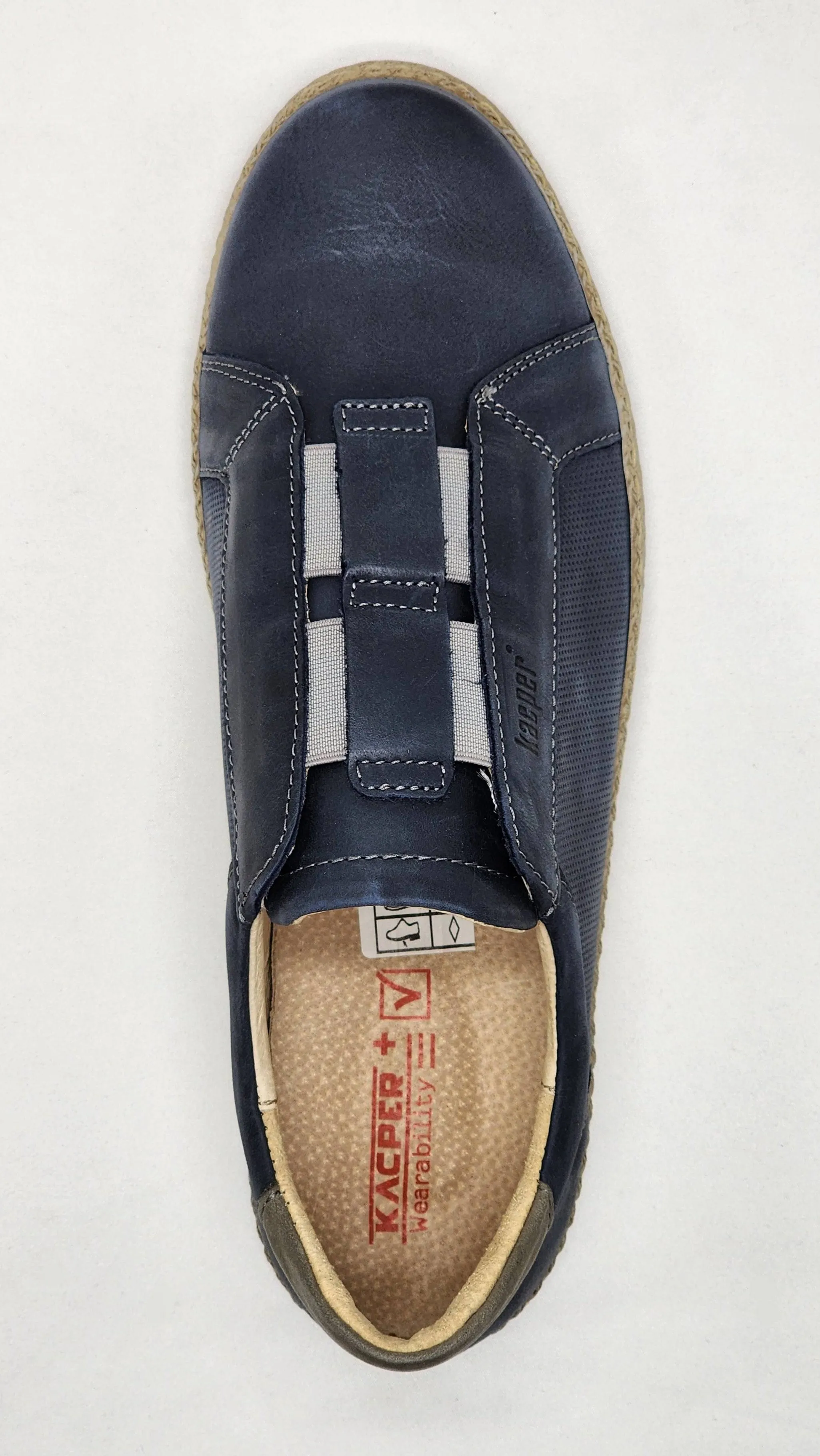 Women's Lifestyle Slip-On Leather Sneakers - Navy